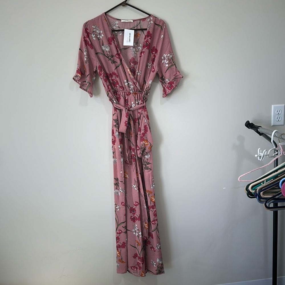 Belted floral romper NWT